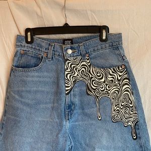 BDG straight leg hand painted jeans
